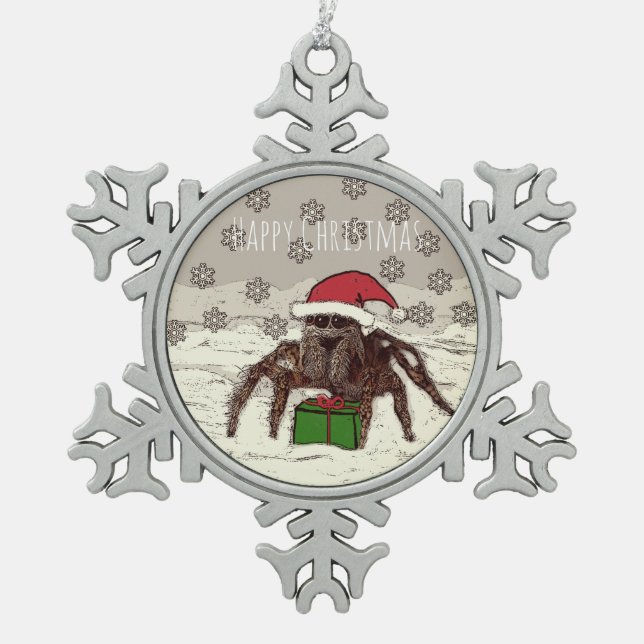 Adorno De Peltre Tipo Copo De Nieve Araña feliz (Anverso)
