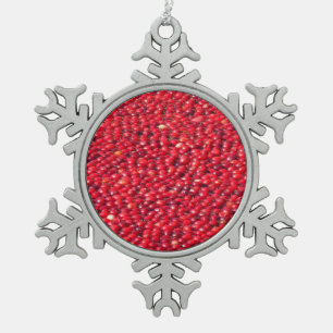 Adorno De Peltre Tipo Copo De Nieve Arándanos Festivos Rojos