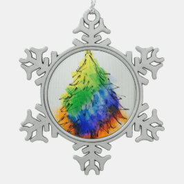 Adorno De Peltre Tipo Copo De Nieve Árbol arcoiris y rayas