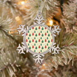 Adorno De Peltre Tipo Copo De Nieve Árbol de Navidad con estrella de patrón ininterrum