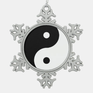 Adorno De Peltre Tipo Copo De Nieve Armonía Yin Yang
