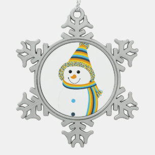 Adorno De Peltre Tipo Copo De Nieve AroAce Pride Snowman Snowperson Bandera de la pues