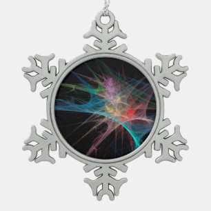 Adorno De Peltre Tipo Copo De Nieve Arte abstracto Arcoíris Hielo