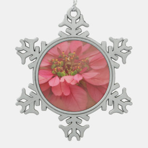 Adorno De Peltre Tipo Copo De Nieve Arte Digital Flor de Pascua Rubor de Rosa