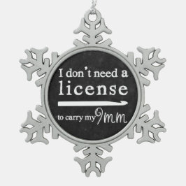 Adorno De Peltre Tipo Copo De Nieve Artesanías de licencia Crochet Hook {Oscuro}