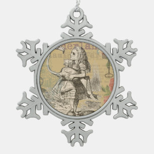 Adorno De Peltre Tipo Copo De Nieve Aventuras de Alicia en el País de las Maravillas F