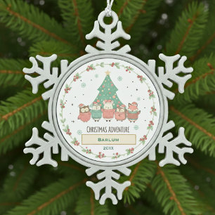 Adorno De Peltre Tipo Copo De Nieve Aventuras Festivas Personalizadas