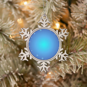 Adorno De Peltre Tipo Copo De Nieve Azul cielo