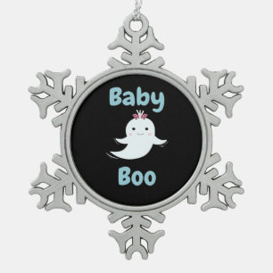 Adorno De Peltre Tipo Copo De Nieve Baby Boo Cute Niños O Parejas De Halloween Regalo