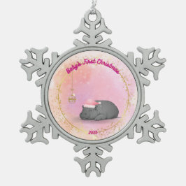 Adorno De Peltre Tipo Copo De Nieve Baby's First Christmas Snowflake 2025 - Hippo