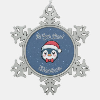 Adorno De Peltre Tipo Copo De Nieve Baby's First Christmas Snowflake Framed Ornament