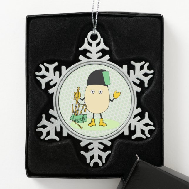 Adorno De Peltre Tipo Copo De Nieve Bagpipe Egghead (Caja)