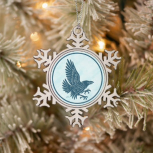 Adorno De Peltre Tipo Copo De Nieve Baile Blue Raven