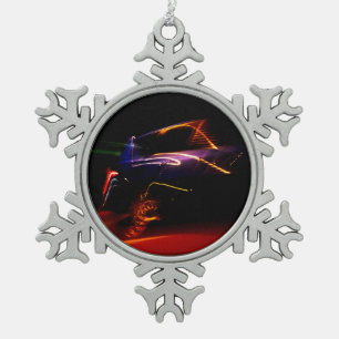 Adorno De Peltre Tipo Copo De Nieve baile de coche púrpura cerámica bola navidad adorn