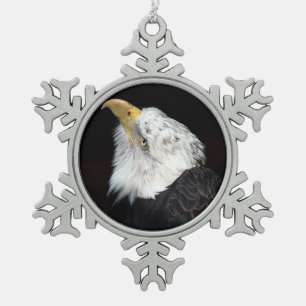 Adorno De Peltre Tipo Copo De Nieve Bald Eagle Portriat