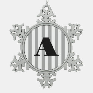 Adorno De Peltre Tipo Copo De Nieve Bandas antiguas clásicas grises y blancas