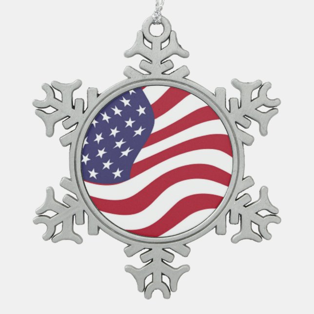 ADORNO DE PELTRE TIPO COPO DE NIEVE BANDERA AMERICANA (Anverso)