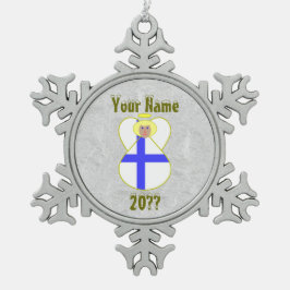 Adorno De Peltre Tipo Copo De Nieve Bandera Ángel finlandesa Blonde Hair