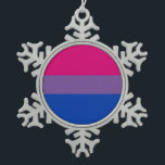 Adorno De Peltre Tipo Copo De Nieve Bandera bisexual<br><div class="desc">Muestre apagado su orgullo en estilo.</div>