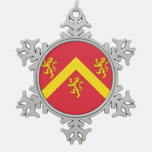Adorno De Peltre Tipo Copo De Nieve Bandera de Anglesey