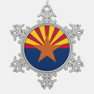 Adorno De Peltre Tipo Copo De Nieve Bandera de Arizona: Estrella de Sol Poniente, El E