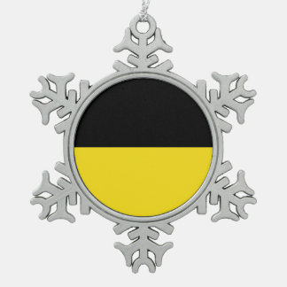 Adorno De Peltre Tipo Copo De Nieve Bandera de Baden-Württemberg Pewter Christm