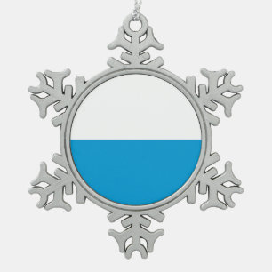 Adorno De Peltre Tipo Copo De Nieve Bandera de Baviera: Ornamen de Navidades de la pre