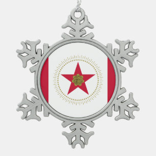 Adorno De Peltre Tipo Copo De Nieve Bandera de Birmingham, presidente del copo de niev