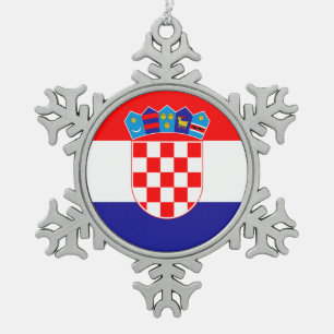 Adorno De Peltre Tipo Copo De Nieve Bandera de Croacia