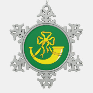 Adorno De Peltre Tipo Copo De Nieve Bandera de Huntingdonshire