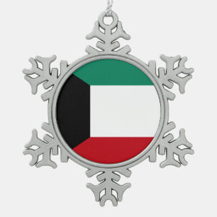 Adorno De Peltre Tipo Copo De Nieve Bandera de Kuwait
