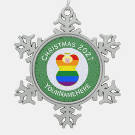 Adorno De Peltre Tipo Copo De Nieve Bandera de los Navidades de Ángel de la rubia del