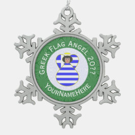 Adorno De Peltre Tipo Copo De Nieve Bandera de los Navidades de pelo negro de ángel gr