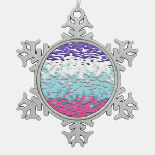 Adorno De Peltre Tipo Copo De Nieve Bandera de orgullo multissexual funky trippy ondul
