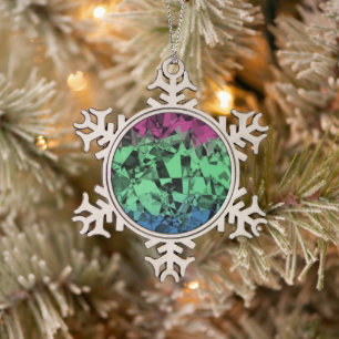 Adorno De Peltre Tipo Copo De Nieve Bandera de orgullo polissexual groovy ecléctica re