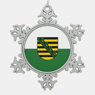 Adorno De Peltre Tipo Copo De Nieve Bandera de Sajonia Copo de Nieve ornamento de Navi