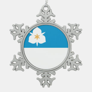 Adorno De Peltre Tipo Copo De Nieve Bandera de Salt Lake City, Utah