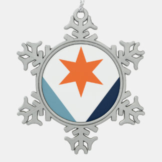 Adorno De Peltre Tipo Copo De Nieve Bandera de Siracusa, Nueva York