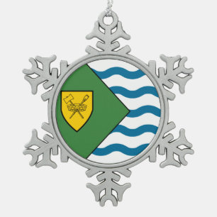 Adorno De Peltre Tipo Copo De Nieve Bandera de Vancouver, Columbia Británica