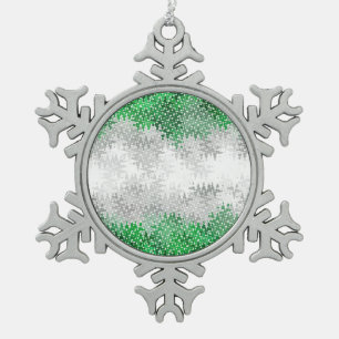 Adorno De Peltre Tipo Copo De Nieve Bandera del Orgullo Gris Trippy Resumen Rápidament
