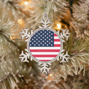 Adorno De Peltre Tipo Copo De Nieve Bandera estadounidense de 50 estrellas: Old Glory