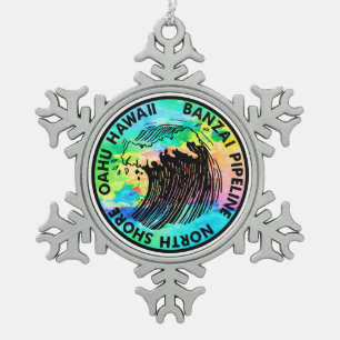 Adorno De Peltre Tipo Copo De Nieve Banzai Pipeline Surfing North Shore Hawaii
