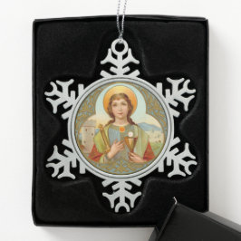 Adorno De Peltre Tipo Copo De Nieve Barbara de Nicomedia (BK 001)