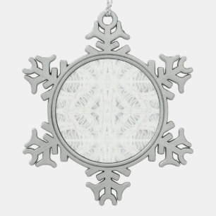 Adorno De Peltre Tipo Copo De Nieve BATTENBURG LACE Pewter Snowflake Ornament