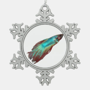 Adorno De Peltre Tipo Copo De Nieve Betta azul