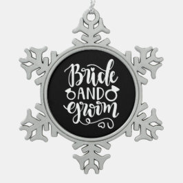 Adorno De Peltre Tipo Copo De Nieve Boda Regalo Novia Y Groom