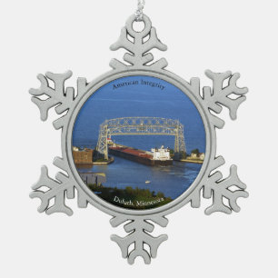 Adorno De Peltre Tipo Copo De Nieve Bola de Duluth de la integridad/ornamento