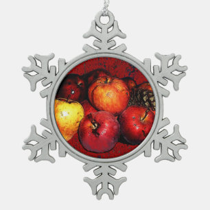 Adorno De Peltre Tipo Copo De Nieve Bolas de manzanas de la abuela 1