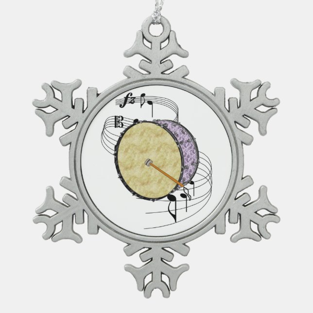 Adorno De Peltre Tipo Copo De Nieve Bombo (Anverso)