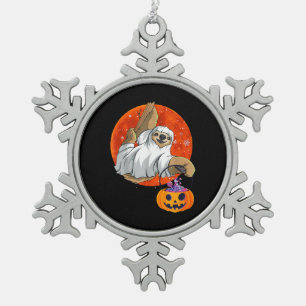 Adorno De Peltre Tipo Copo De Nieve Boo Halloween Con Gorra Espumoso Y Araña